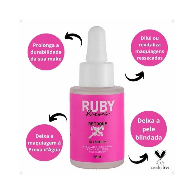 Fixador De Maquiagem Ruby Kisse Blind Retoque Nunca Mais