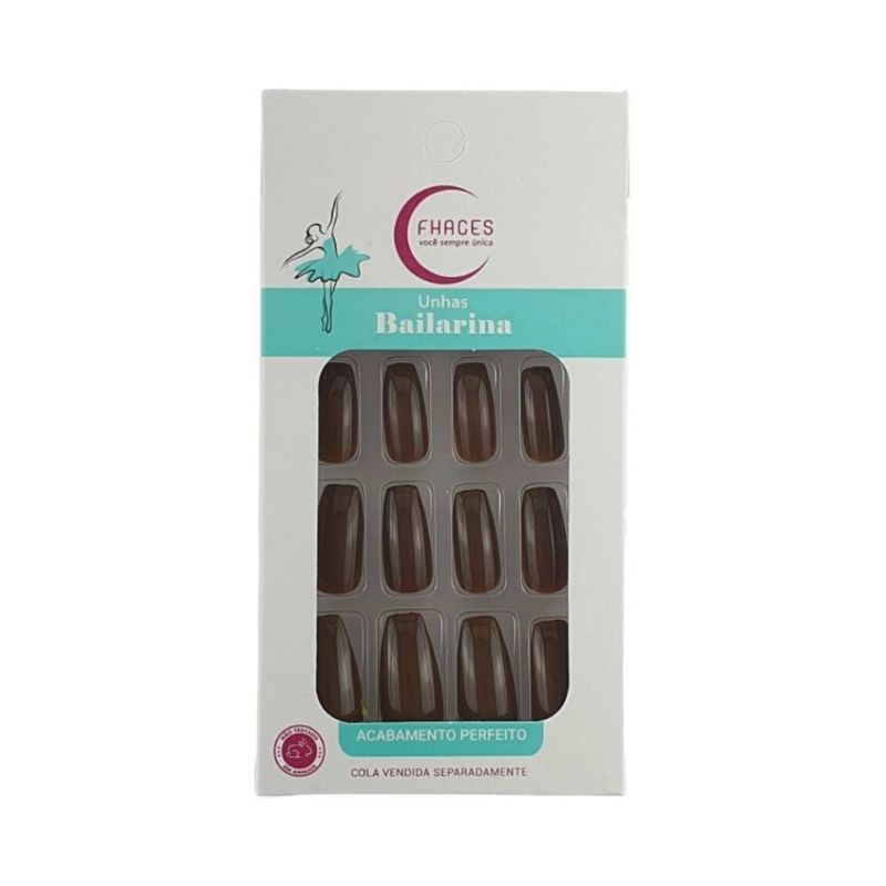 Unhas Postiças Fhaces Bailar.café Elegante C/28