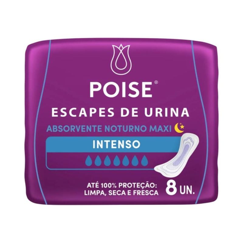 Absorvente Interno Poise S/a Not.intenso C/8