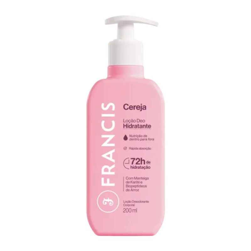Locao Corporal Francis 200ml Rosa Cereja