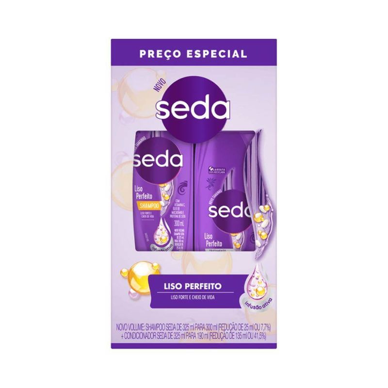 Kit Seda Sh+cond 490ml Liso Perfeito