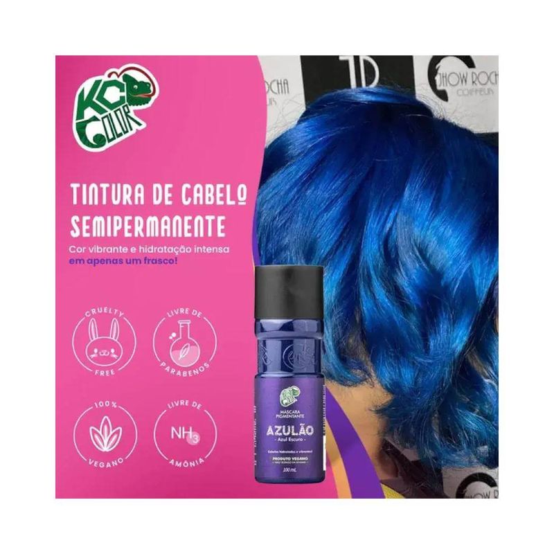 Mascara Capilar Kamaleao 100ml Pigmen.azulao