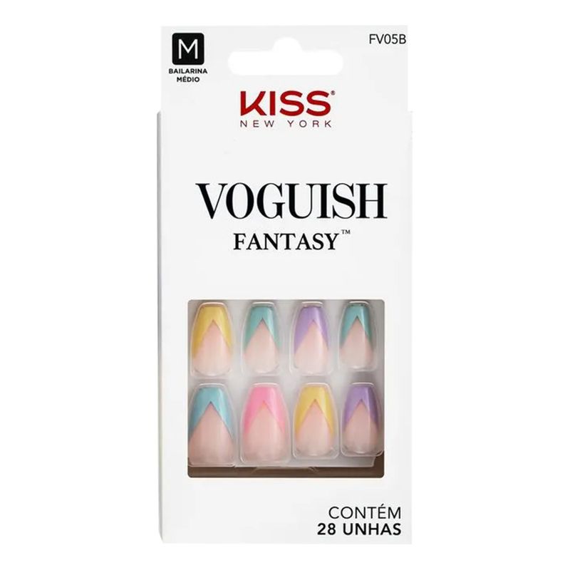 Unhas Postiças Kiss Ny Gel Fantasy Disco Ball