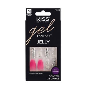 Unhas Postiças Kiss Ny Gel Fantasy Fun E Jelly