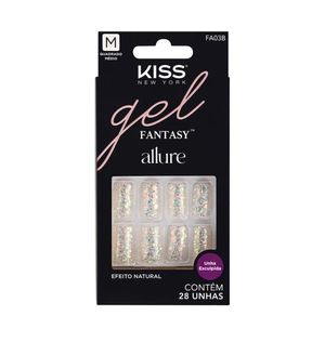 Unhas Postiças Kiss Ny Gel Fantasy How Dazzling