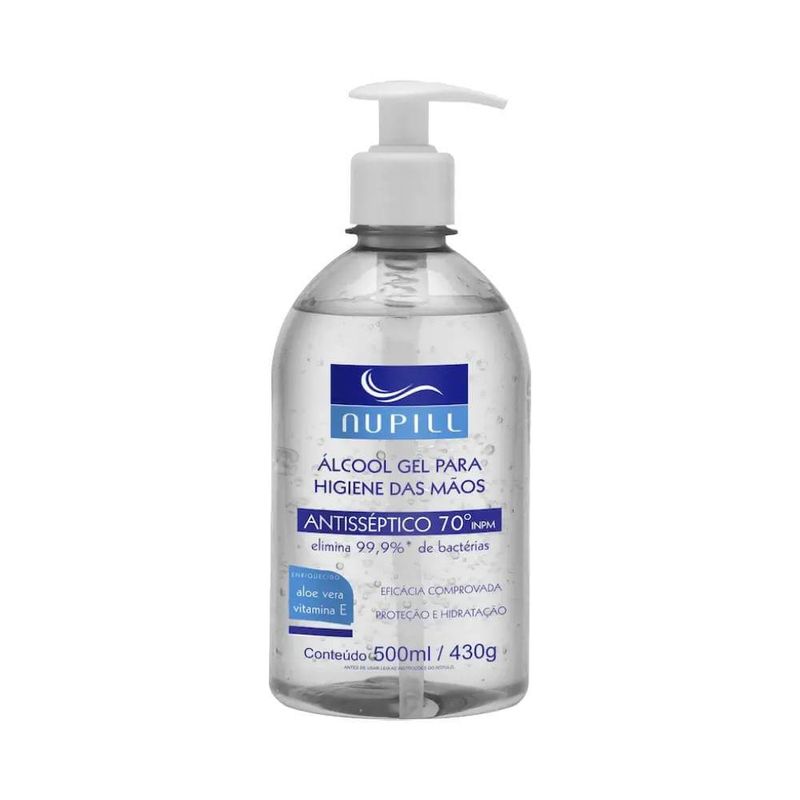 Alcool Gel Nupill 500ml Hig.maos
