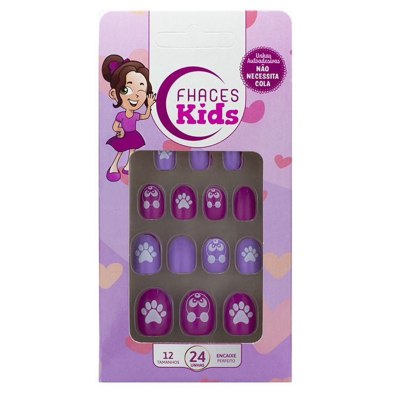 Unhas Postiças Fhaces Infantil Panda Fashion