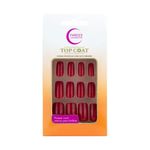 Unhas Postiças Fhaces Top Coat Vermelho Desejo