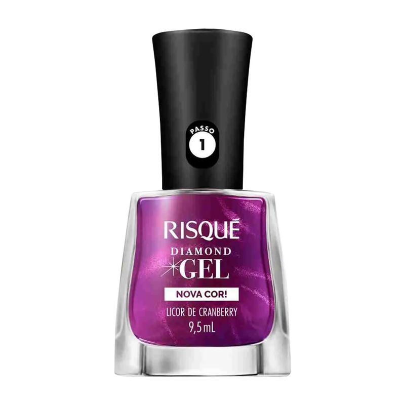 Esmalte Risque 9,5ml Diamond Gel Licor De Cranberry