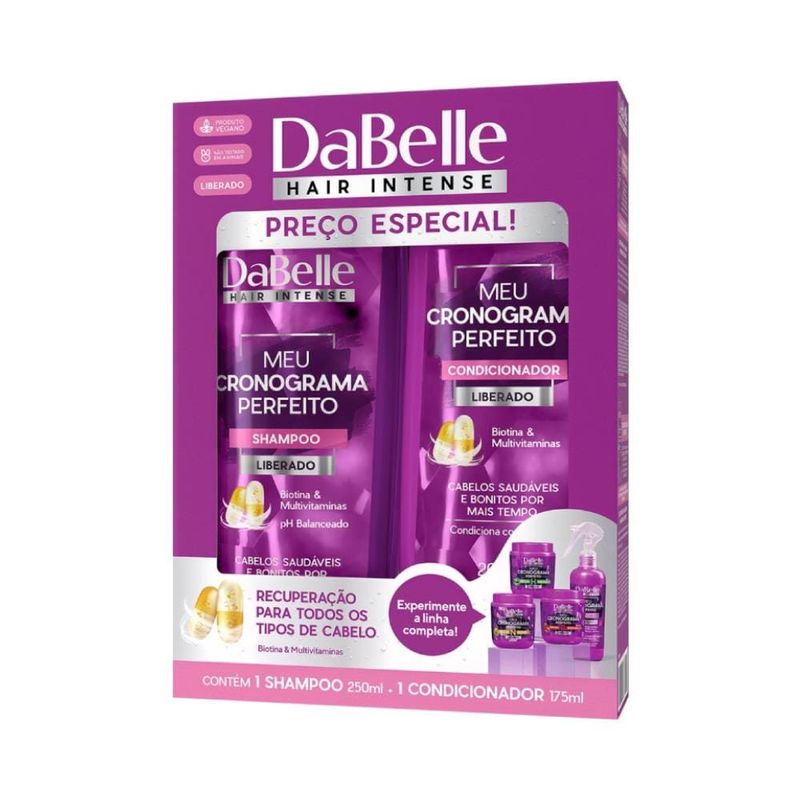 Kit Dabelle Sh+cond 585ml Meu Cronograma Perfeito