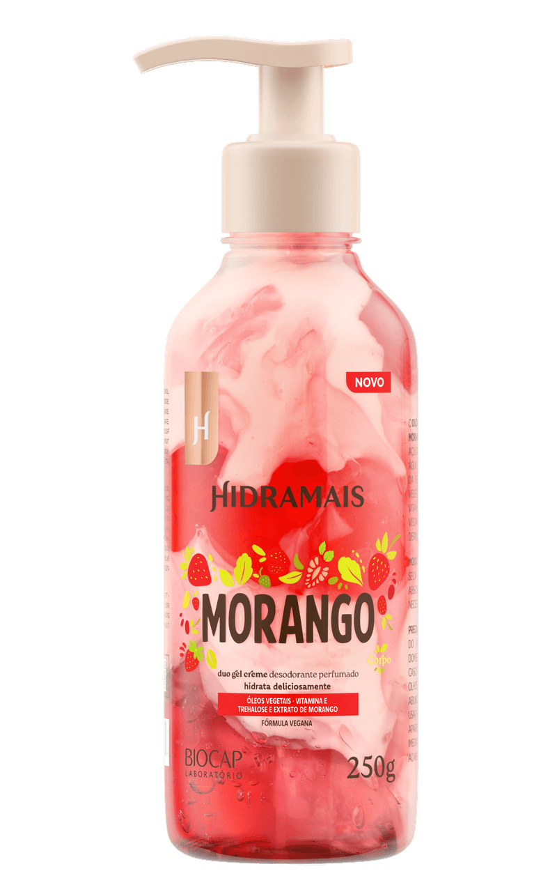 Locao Corporal Hidramais 250g Duo Gel Perf.morango
