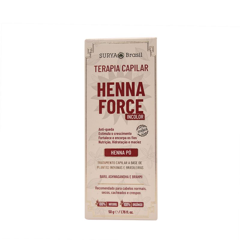 Henna Surya 50g Po Terapia Cap.force Incolor