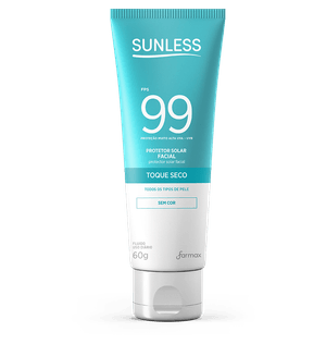 Protetor Solar Facial Sunless FPS 99 Toque Seco sem Cor 60g