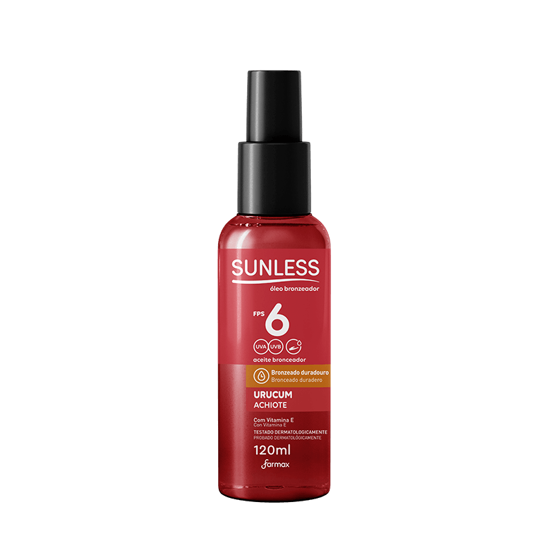 Bronzeador Sunless 120ml Oleo Bronz.urucum Fps6