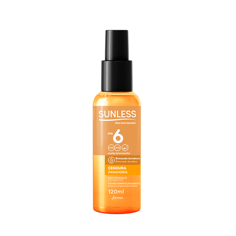 Bronzeador Sunless 120ml Oleo Bronz.cenoura Fps6