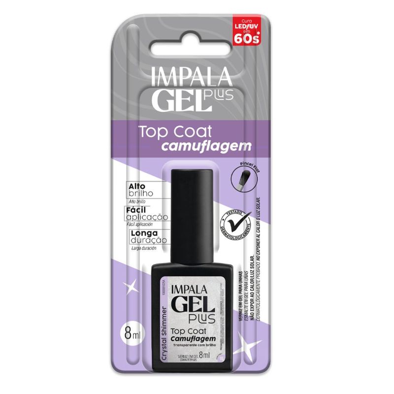 Esmalte Impala 8ml Top C.cam.gel P.crystal Shimmer