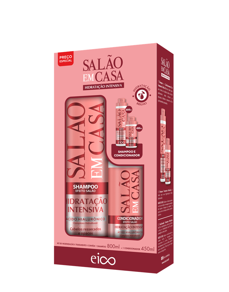 Kit Eico Sh+cond 1,25l Salao Em Casa Hidr.intensiv