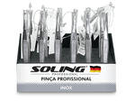 Pinca Soling Ponta Fina Inox Ref.243 Display C/24