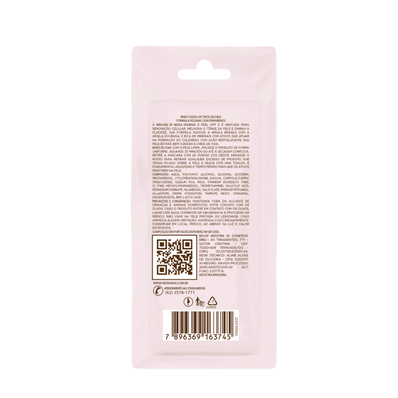 Mascara Facial Hidramais 8g Peel.off Argila Dourada