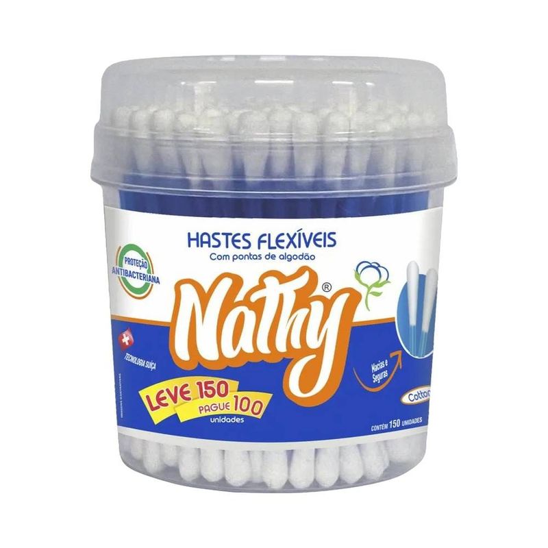 Hastes Flexiveis Nathy 60g Pote C/150 Un