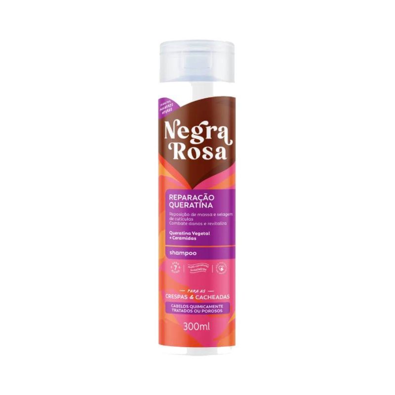 Shampoo Negra Rosa 300ml Rep.queratina