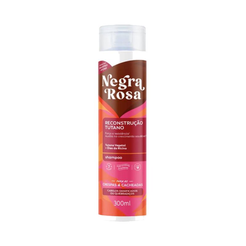 Shampoo Negra Rosa 300ml Reconstrucao