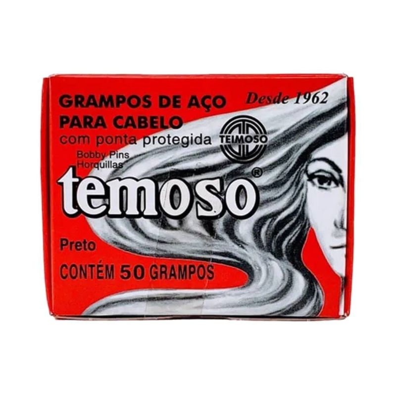 Grampo Teimoso Cartela N5 C/ 50 Preto