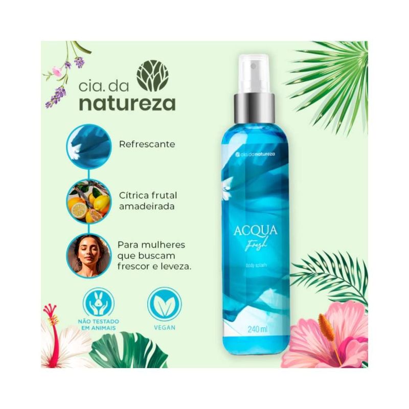 Body Splash Cia Da Nat 240ml Acqua Fresh