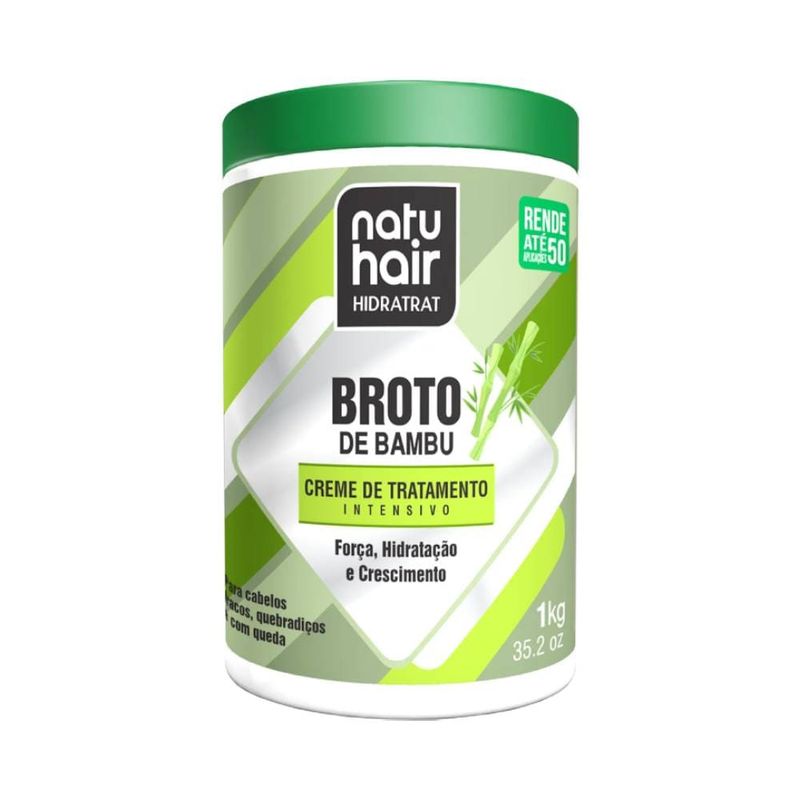 Creme De Pentear Natu Hair 1kg Trat Int Hidrat Brot Bambu