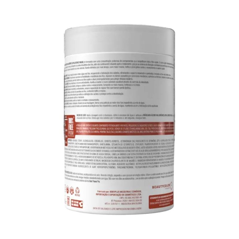 Mascara Capilar Soul Power 800g Acid Hial Hyaluronic Mask