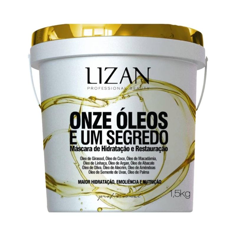 Mascara Capilar Lizan 1,5kg Onze Oleos