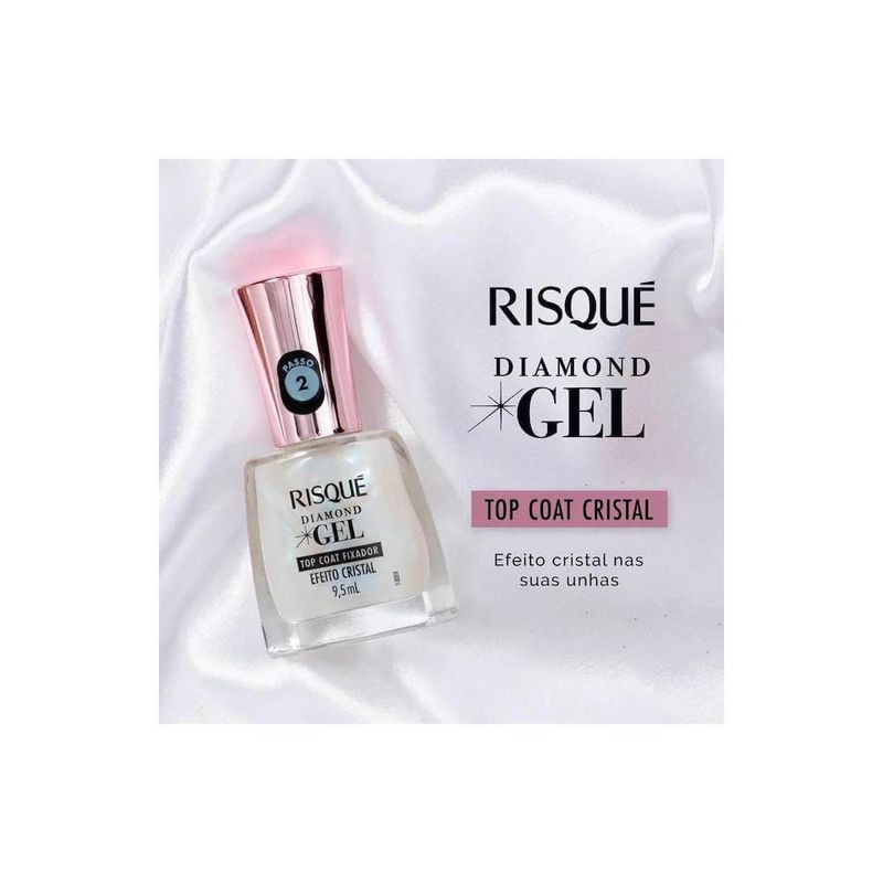 Top Coat Risque 9,5ml Efeito Cristal