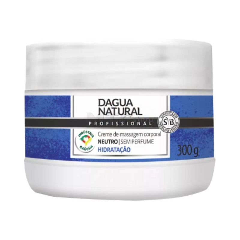 Creme Para Massagem Dagua Nat 300g Neutro