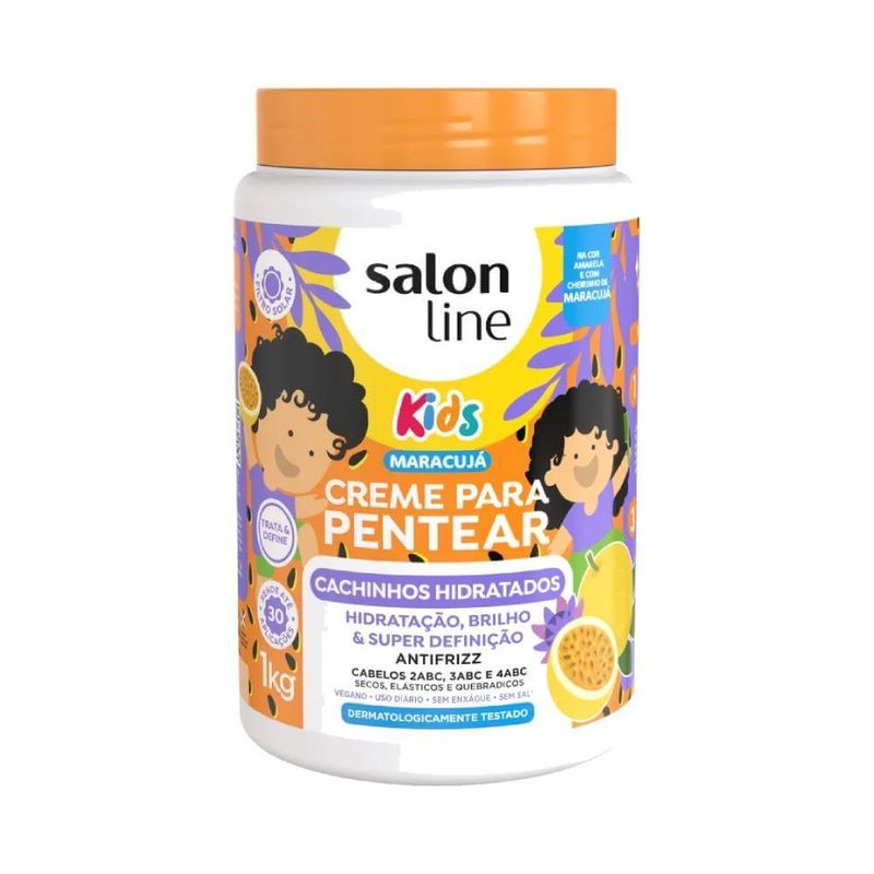 Creme De Pentear Salon Line 1kg Kids Cach.hidr.maracuja