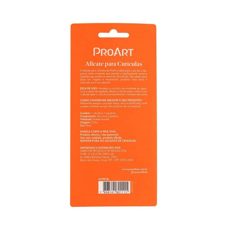 Alicate Proart Plast.rosa