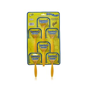 Aparelho De Barbear Super Barb Amarelo C/6