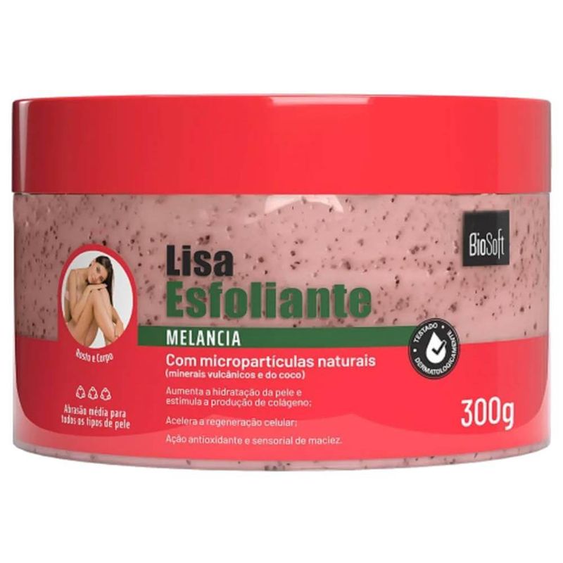 Esfoliante Corporal Biosoft 300g Lisa Melancia