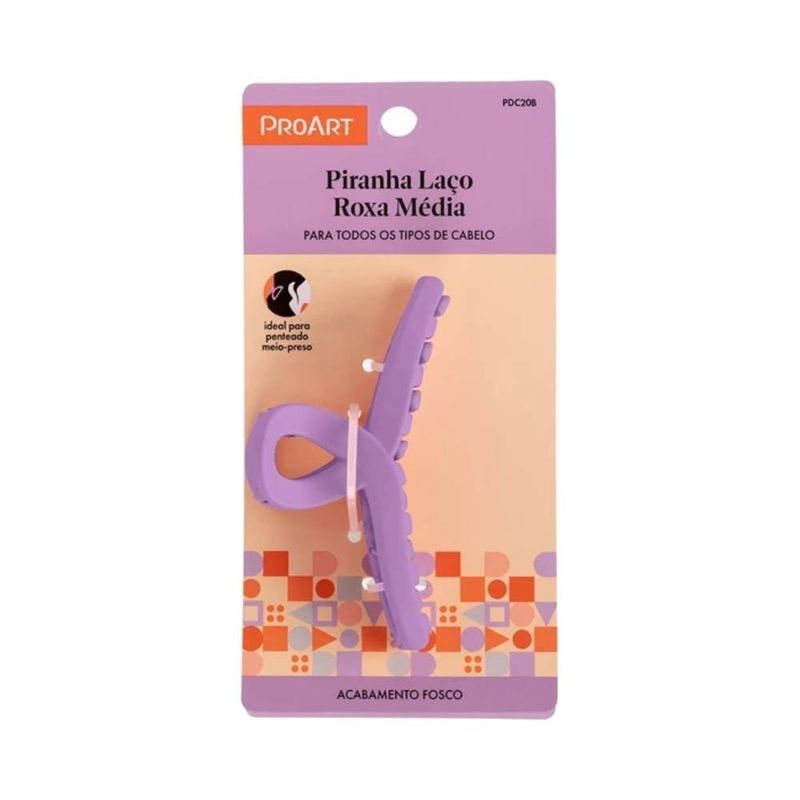 Piranha De Cabelo Proart Laco Media Roxa