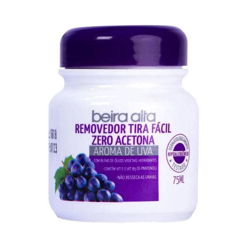 Removedor De Esmalte Beira Alta 75ml Zero Acet.uva