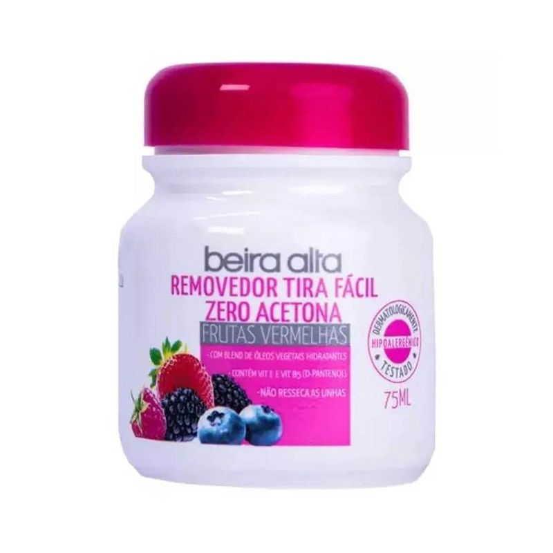Removedor De Esmalte Beira Alta 75ml Zero Acet.frutas Vermelh