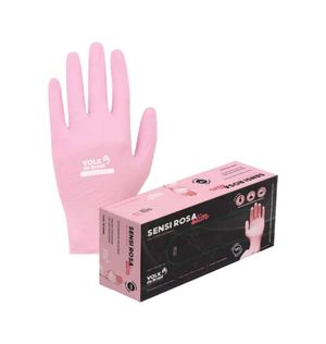 Luva Descartavel Volk Nitr.slim Rosa P