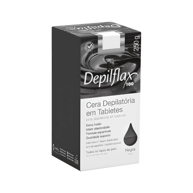 Cera Depilatoria Depilflax 250g Tablete Negra