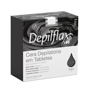 Cera Epilatória Depilflax Tablete Negra 500g