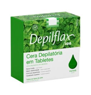 Cera Epilatória Depilflax Tablete Hortelã 500g
