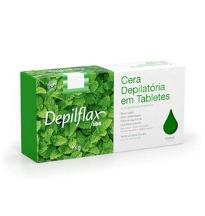 Cera Epilatória Depilflax Tablete Hortelã 1kg