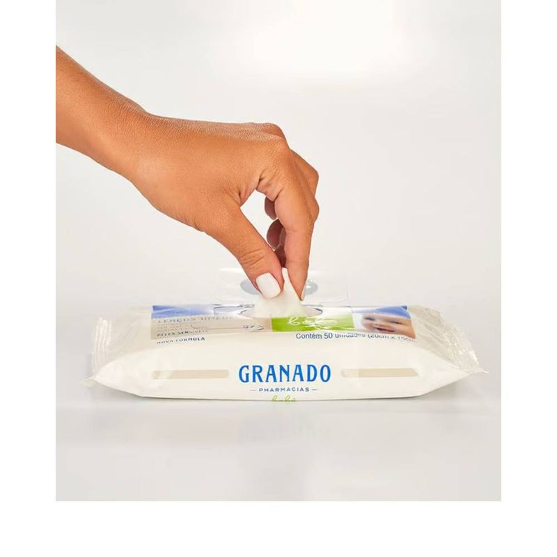 Lenco Umedecido Granado Bebe C50 Pele Sensiveis