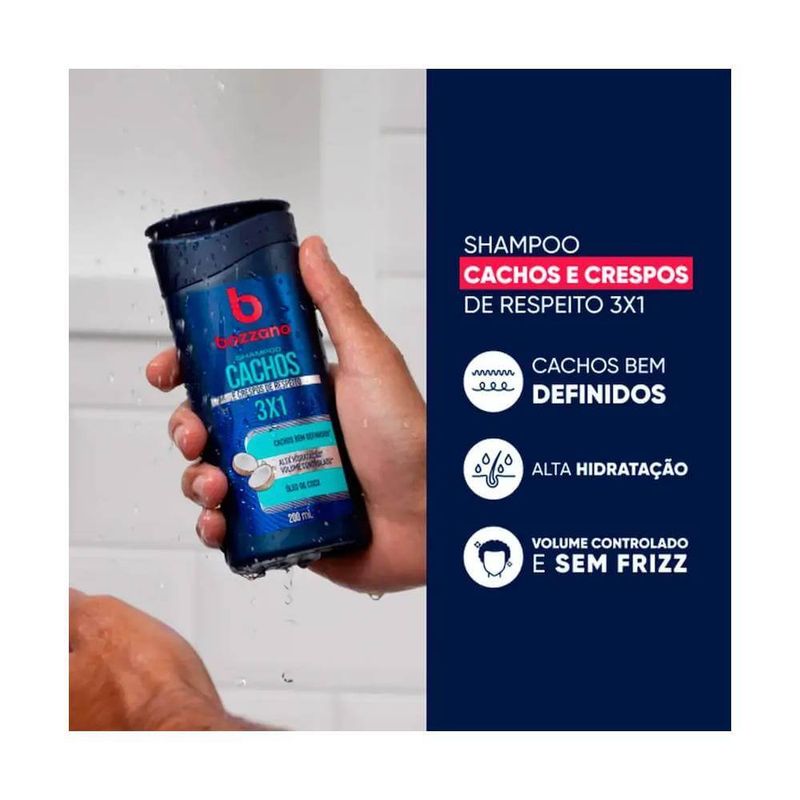 Shampoo Bozzano 200ml Cachos