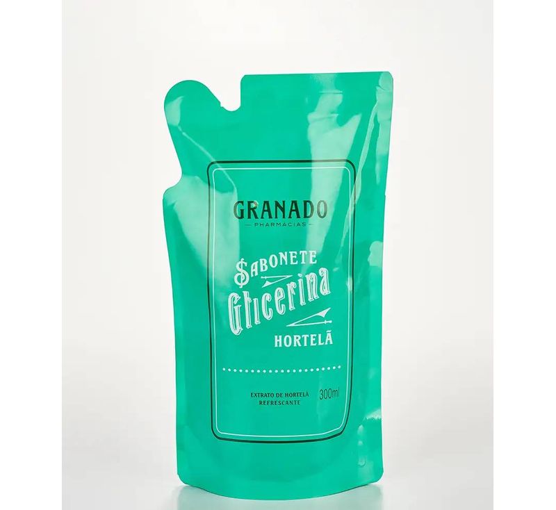Sabonete Liquido Granado Refil 300ml Glicerina Hortela