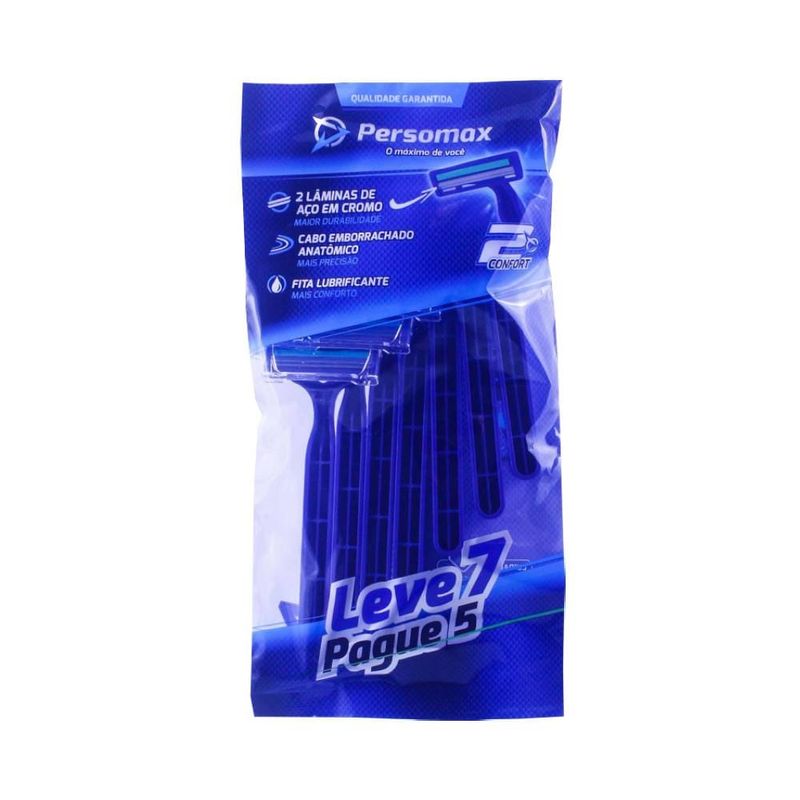 Aparelho De Barbear Persormax C/2 Confort L7 P5 Azul
