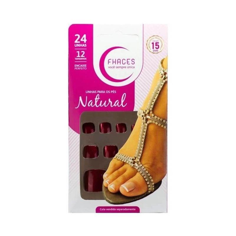 Unhas Postiças Fhaces P.pes Color Vermelho